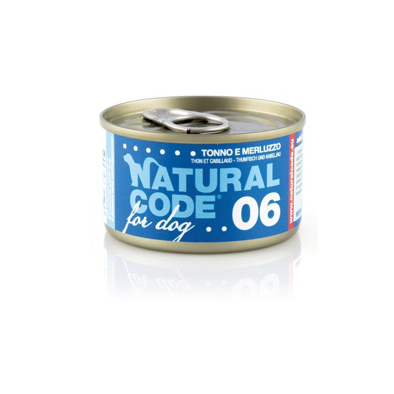 Natural Code Tuna & Codfish Cooking Water Wet Dog Food - 90G