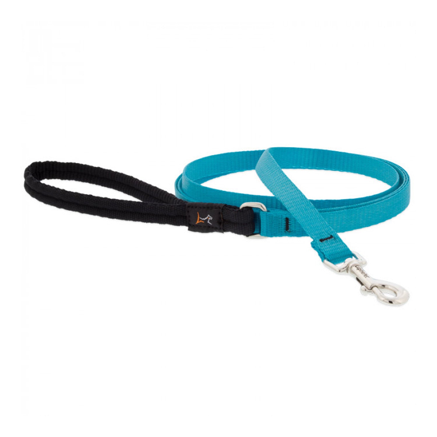 Basic Solids Padded Handle Dog Leash 4ft - 1/2" wide, Aqua