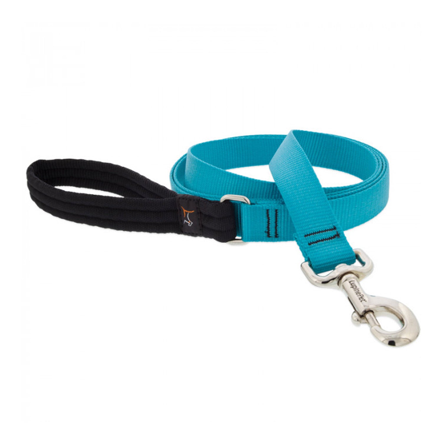 Basic Solids Padded Handle Dog Leash 4ft - 1" wide, Aqua