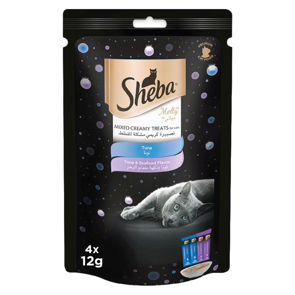 Sheba Melty Tuna Mixed Creamy Cat Treats 4x12g