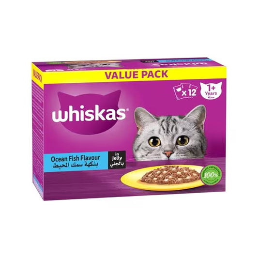 Whiskas Ocean Fish Wet Cat Food Value Pack 12x80G