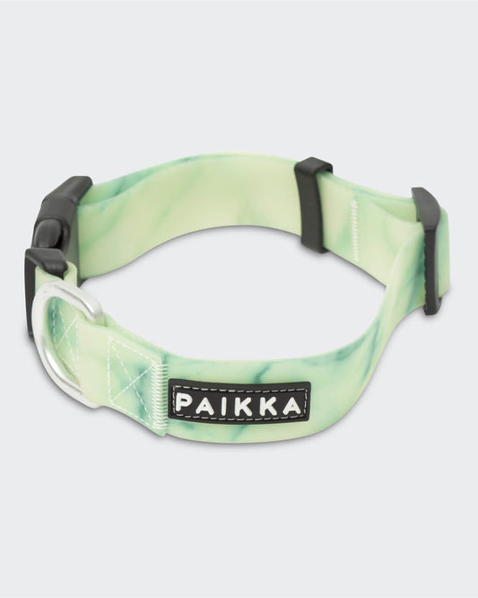 PAIKKA Glow Collar for Dogs - MARBLE GREEN/1.5X23-30CM