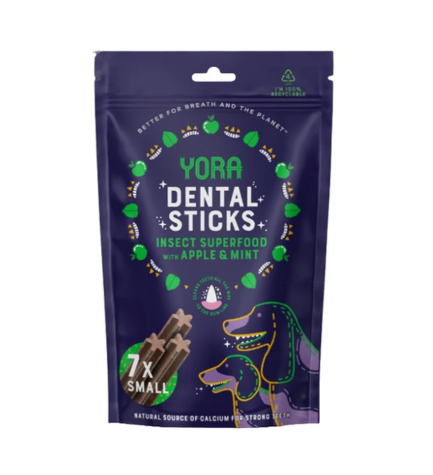 Yora Pet Foods Small Dental Sticks Apple & Mint Dog Treat