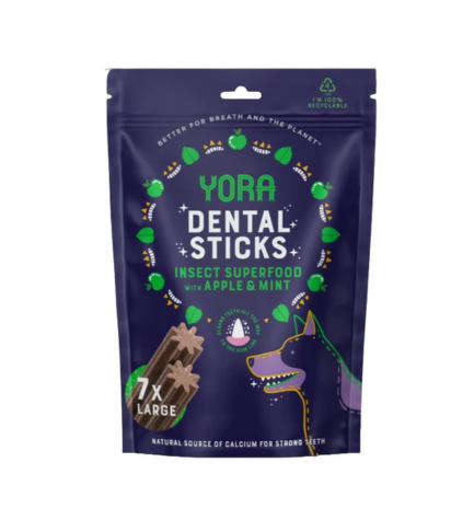 Yora Pet Foods Large Dental Sticks Apple & Mint Dog Treat