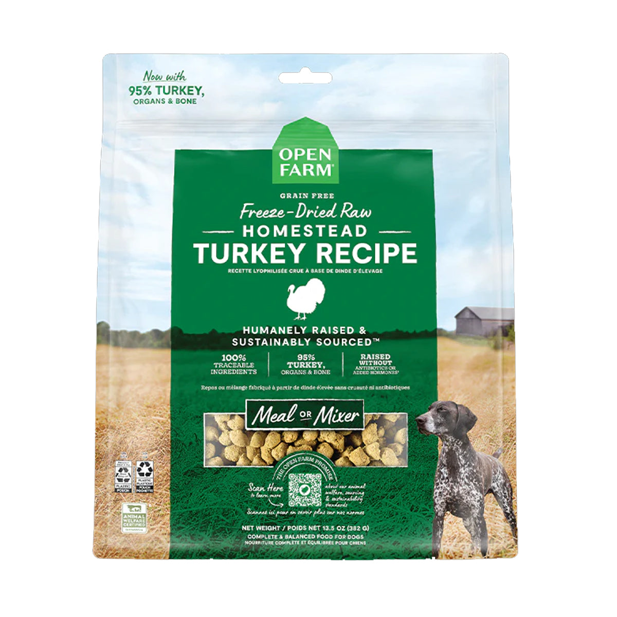 Open Farm Freeze Dried Homestead Turkey Recipe Dry Dog Food 99G