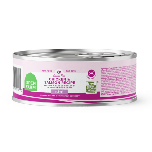 Open Farm Chicken & Salmon Pate Wet Cat Food - 80G