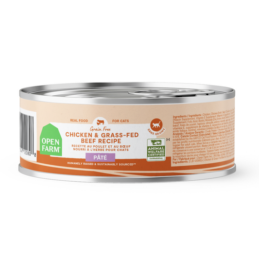 Open Farm Chicken & Grass Fed Beef Pate Wet Cat Food - 80G