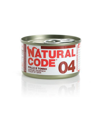 Natural Code Chicken & Tuna Cooking Water Wet Cat Food - 85G