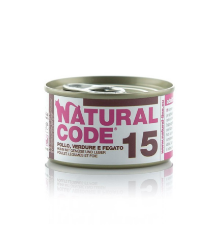 Natural Code Chicken Vegetables & Liver Cooking Water Wet Cat Food - 85G