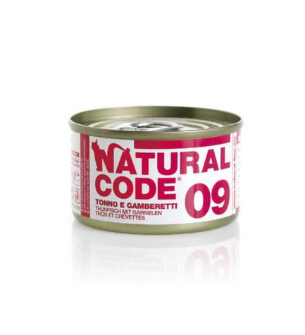 Natural Code Tuna & Shrimps Cooking Water Wet Cat Food - 85G