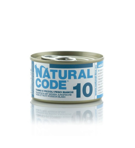 Natural Code Tuna & Whitebait Cooking Water Wet Cat Food - 85G