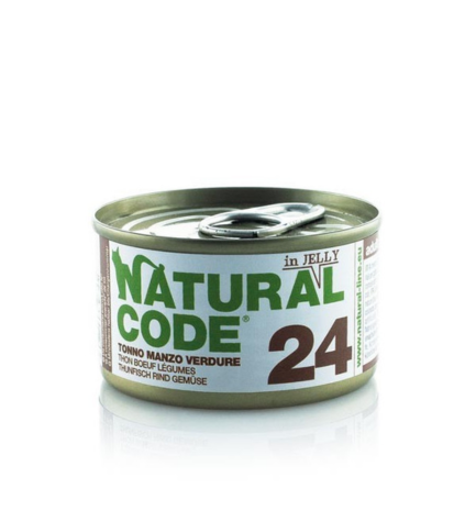 Natural Code Tuna Beef & Vegetables Soft Jelly Wet Cat Food - 85G