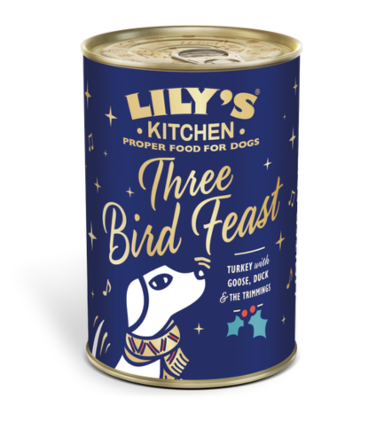 Lily's Kitchen Christmas Three Bird Feast Wet Dog Food - 400G