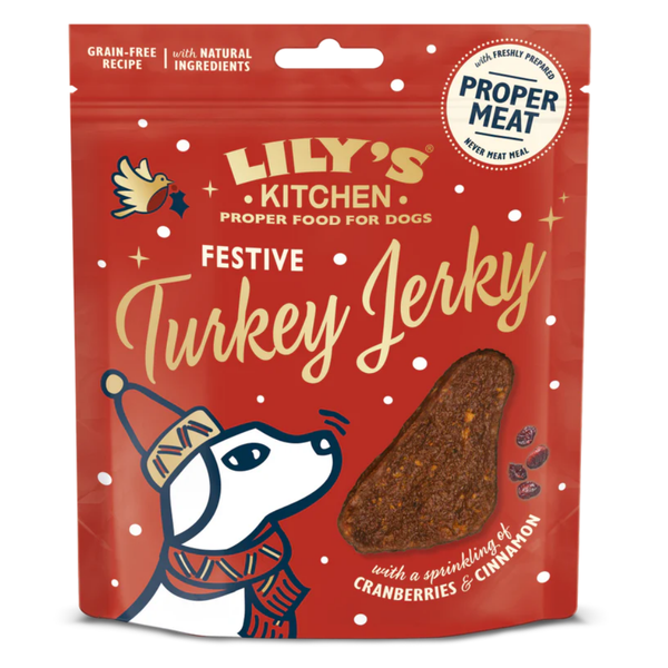 Lily's Kitchen Christmas 2025 Turkey Jerky Dog Treat - 70G