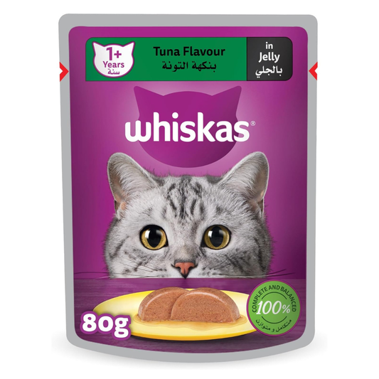 Whiskas Tuna Pouches Wet Cat Food - 80G