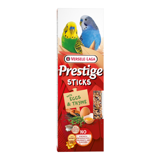 Versele Laga Prestige Sticks Small Parakeets with Eggs & Thyme Bird Treat - 60G