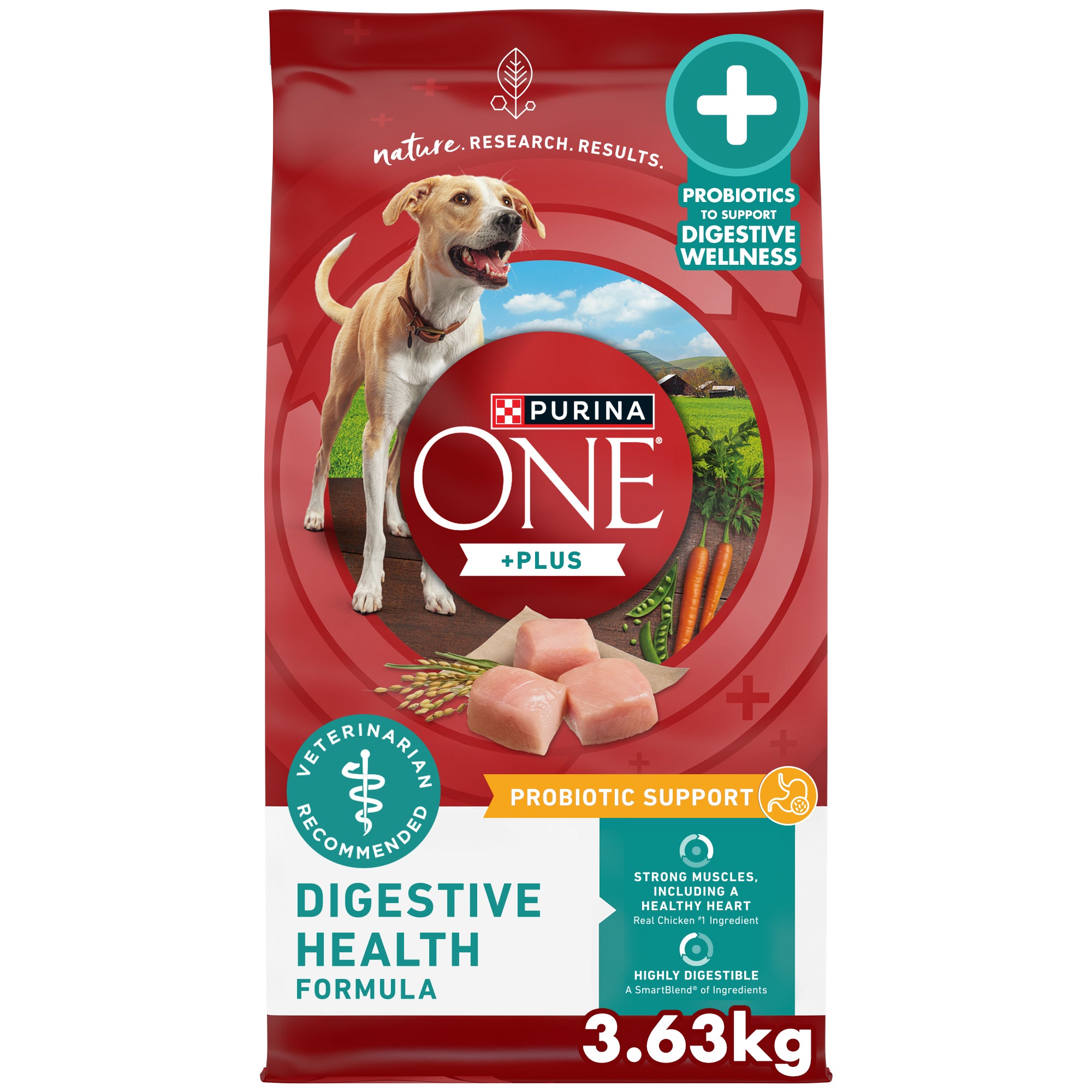 (3.63kg) Purina ONE Plus Dry Dog Food Digestive Health Formula