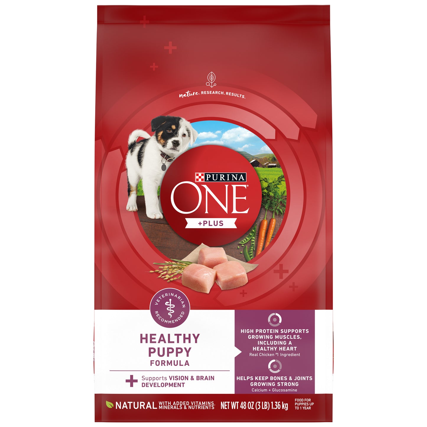 (1.36kg) Purina ONE Plus Dry Puppy Food Healthy Puppy Formula