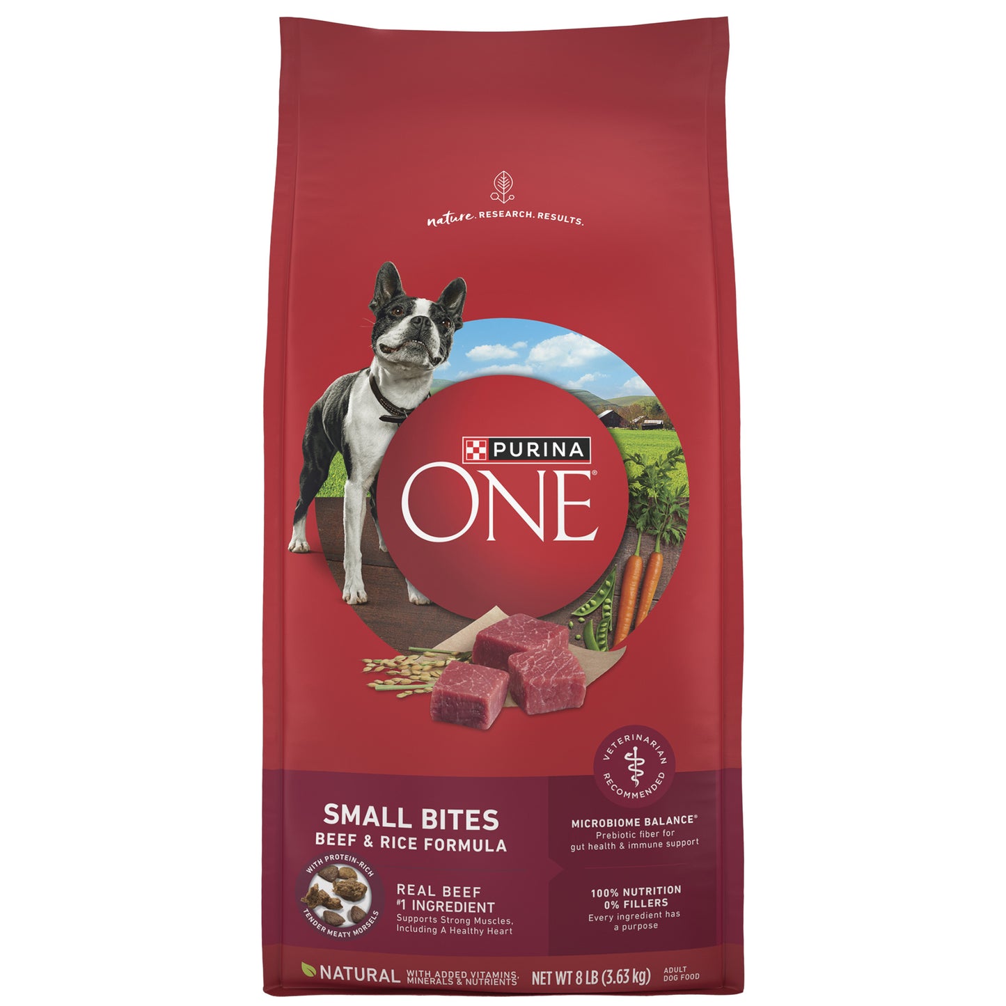 (3.63kg) Purina ONE Small Bites Dry Dog Food Beef & Rice Formula