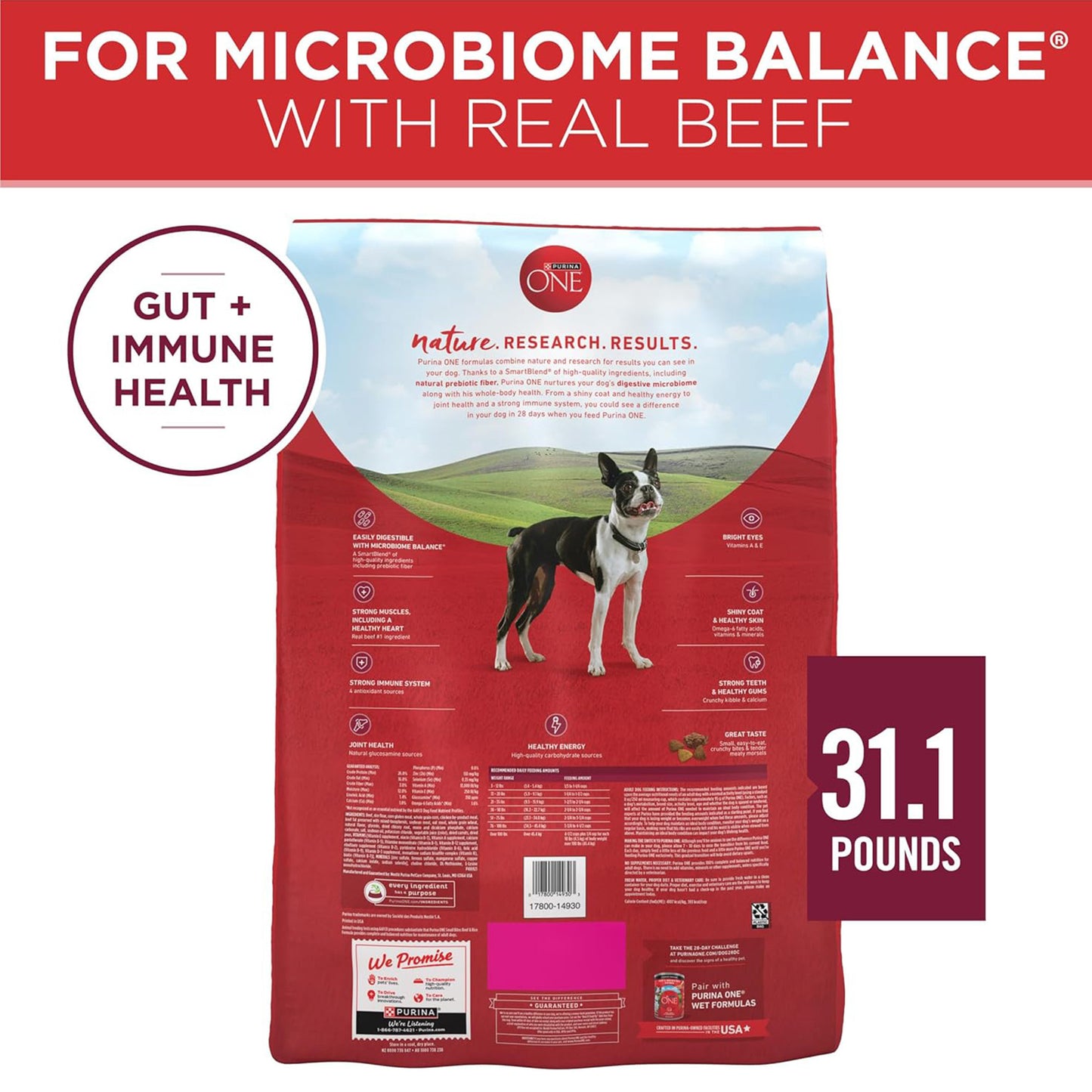 (3.63kg) Purina ONE Small Bites Dry Dog Food Beef & Rice Formula