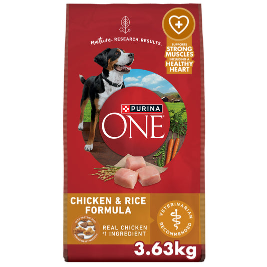 (3.63kg) Purina ONE Dry Dog Food with Chicken & Rice Formula