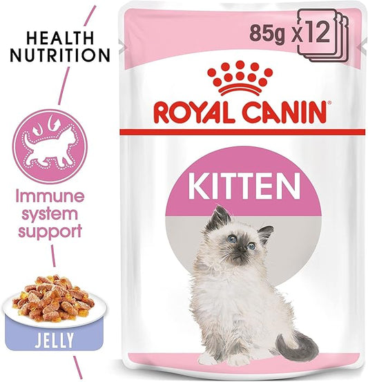 Royal Canin Feline Health Nutrition Kitten Jelly (Wet Food - Pouches) 12 x 85 g