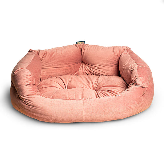 Regalia Velvet Deluxe Slumber Non-Slip Dog Bed - Rose/76cm