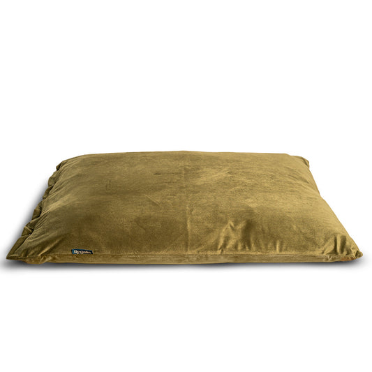 Regalia Velvet Deep Duvet Non-Slip Dog Bed - Green/Large