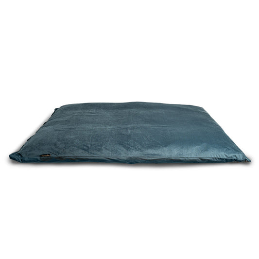 Regalia Velvet Deep Duvet Non-Slip Dog Bed - Aqua/Large