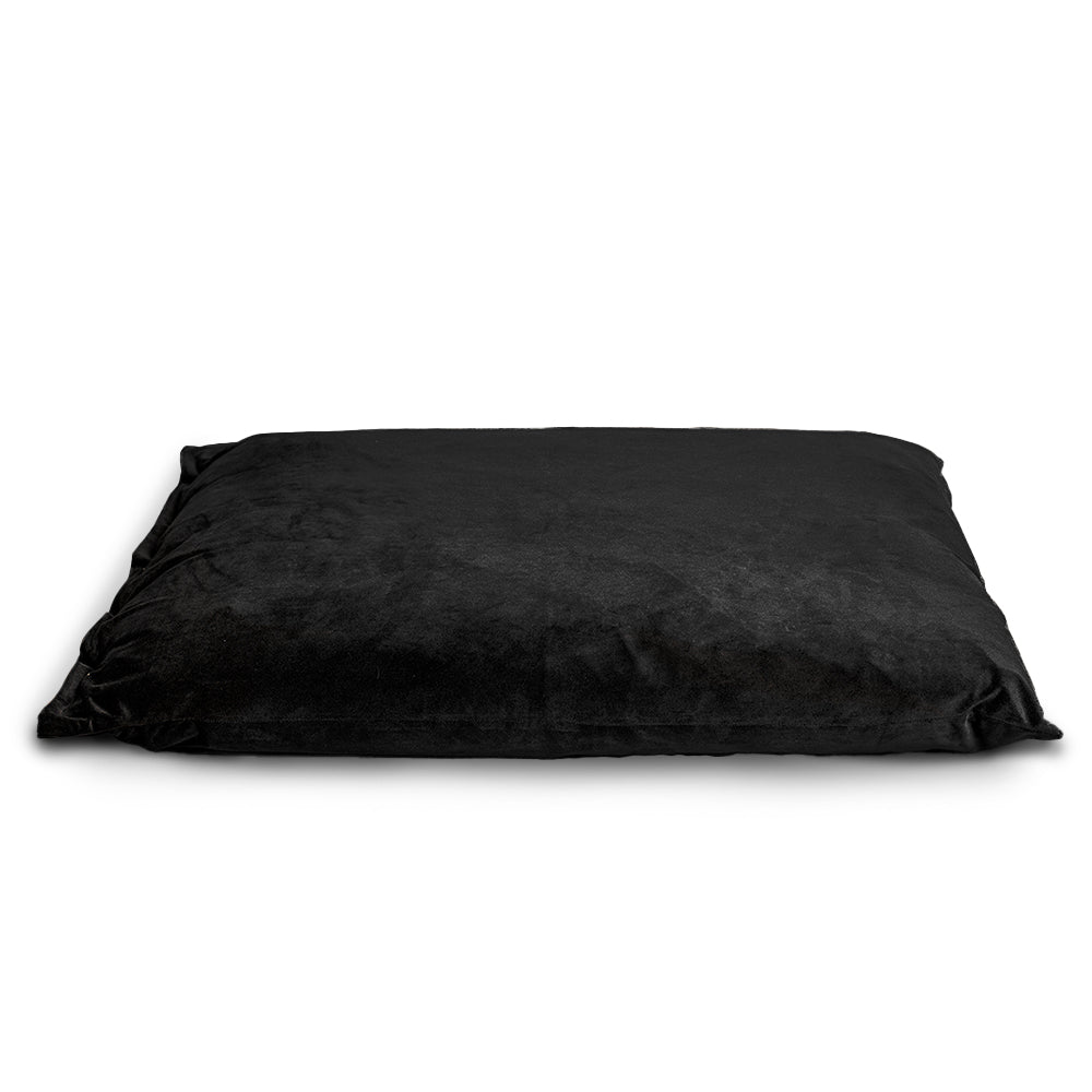 Regalia Velvet Deep Duvet Non-Slip Dog Bed - Black/Medium