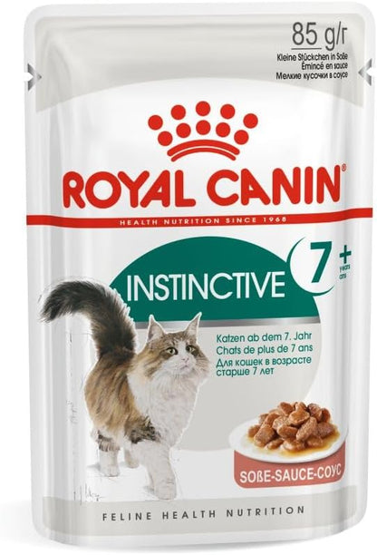 Royal Canin Feline Health Nutrition Instinctive 7+ Gravy (Wet Food - Pouches) Pack of 12 x 85 g