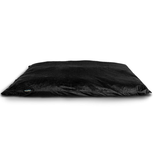 Regalia Velvet Deep Duvet Non-Slip Dog Bed - Black/Large