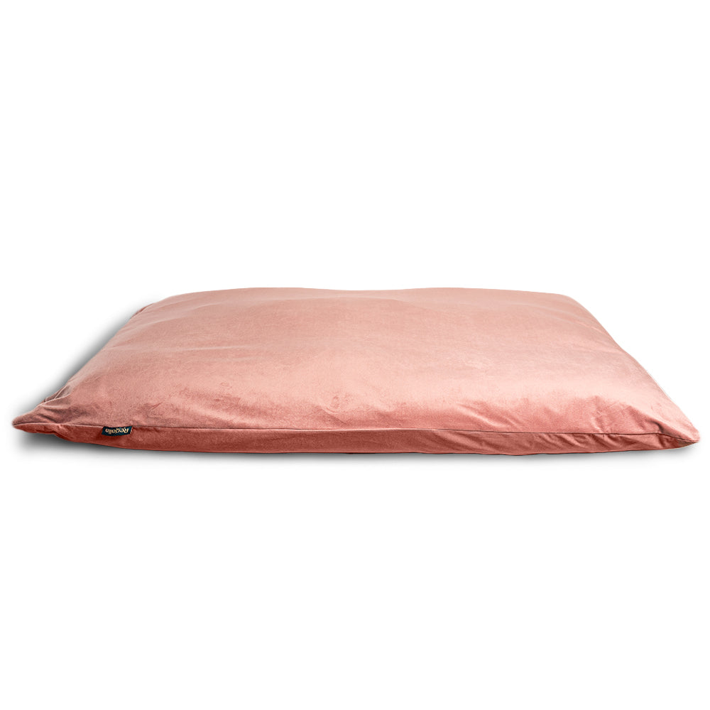Regalia Velvet Deep Duvet Non-Slip Dog Bed - Rose/Large