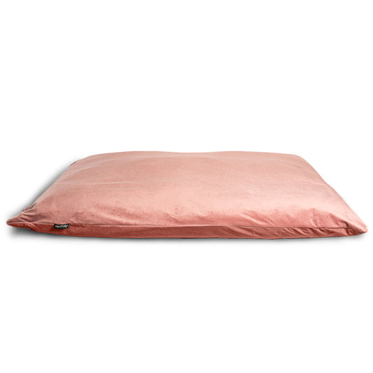 Regalia Velvet Deep Duvet Non-Slip Dog Bed - Rose/Large