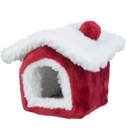 Trixie Christmas Cuddly Cave for Small Pets - RED/15X12X15CM