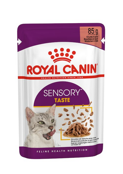 Royal Canin Feline Health Nutrition Sensory Taste Gravy (Wet Food   Pouches) 12 x 85 g