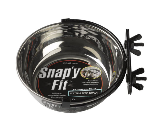 Snap'y Fit Stainless Steel Bowl - 20 oz.