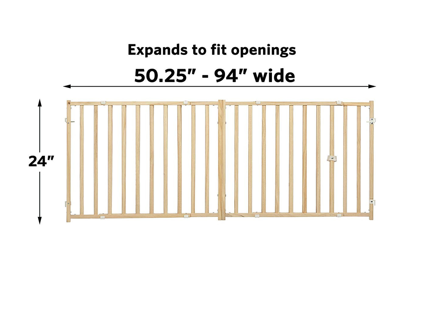 24" Wood Extra-Wide Pet Gate