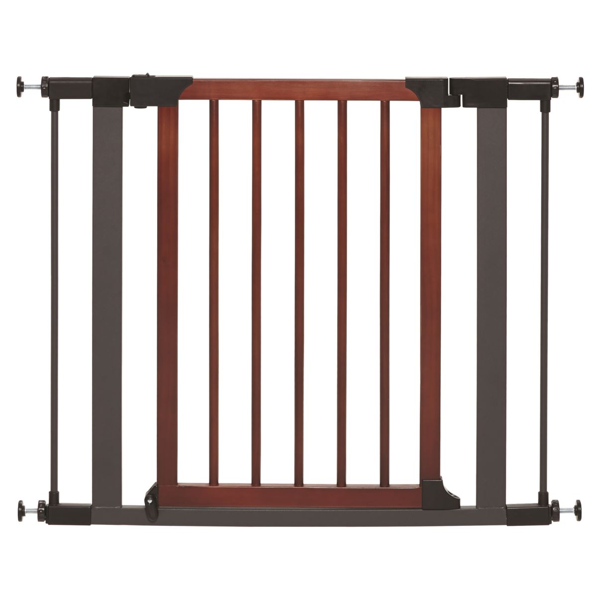 Steel Pet Gate with Decorative Wood Door - 29"