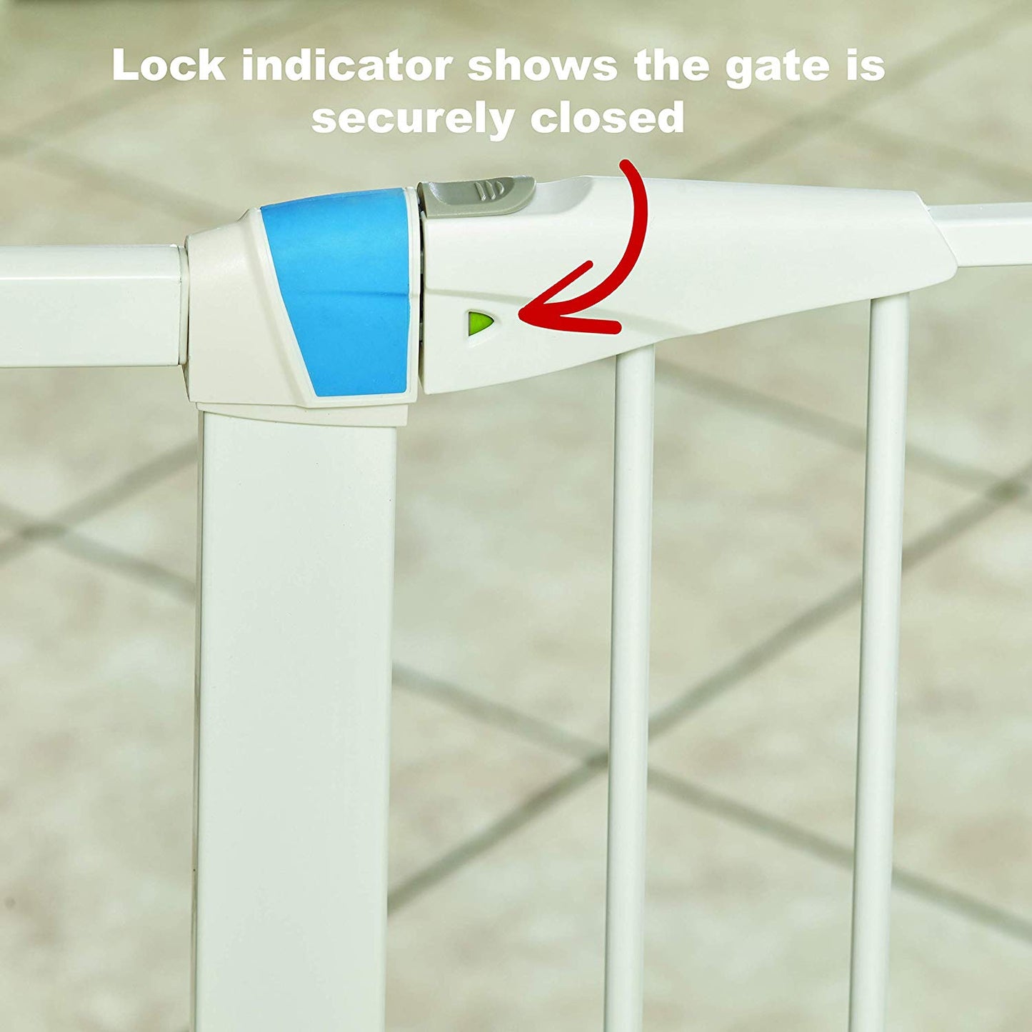 White Glow in the Dark Steel Pet Gate