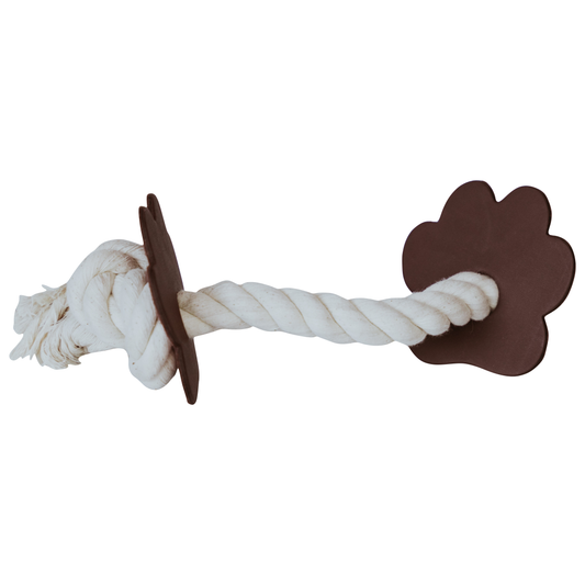 Huntlea Rope 2 Knot with Paw Leather Dog Toy - LARGE