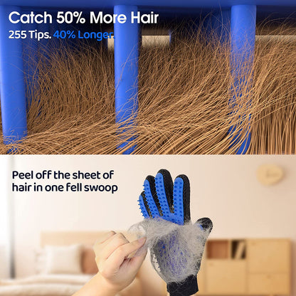Pet grooming Glove, De-Shedding Glove, Fur removal, Dog grooming, Cat grooming, Pet brush,