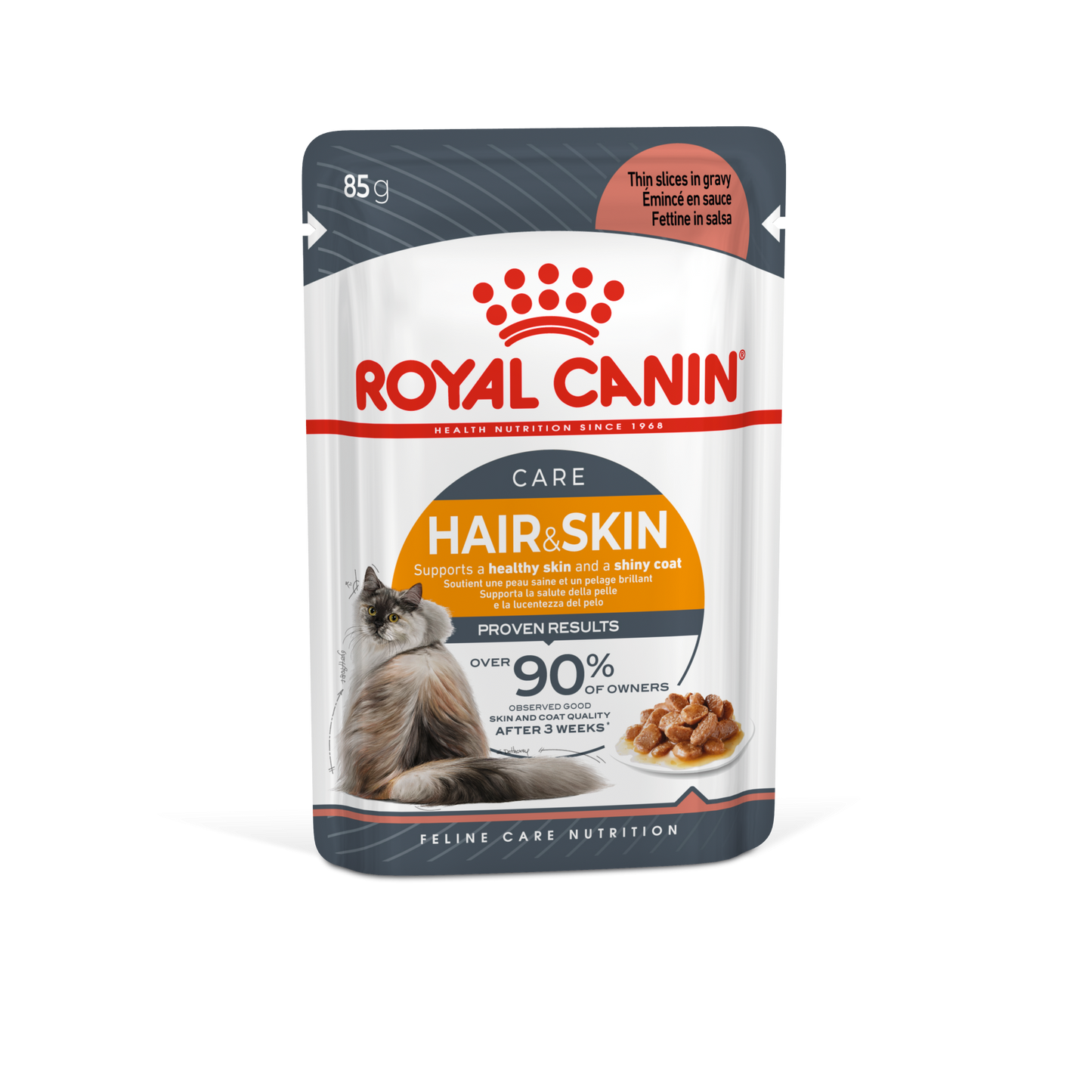 Buy 1 Get 2 Free. Buy a Royal Canin Feline Care Nutrition Hair & Skin 2 kg and GET FREE Royal Canin Feline Care Nutrition Hair & Skin Gravy (Wet Food - Pouches) 12 x 85 gm and also GET FREE Beaphar Catnip Bits 35Gm/ 75 Healthy Cat Treats