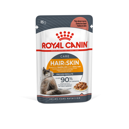 Buy 1 Get 2 Free. Buy a Royal Canin Feline Care Nutrition Hair & Skin 2 kg and GET FREE Royal Canin Feline Care Nutrition Hair & Skin Gravy (Wet Food - Pouches) 12 x 85 gm and also GET FREE Beaphar Catnip Bits 35Gm/ 75 Healthy Cat Treats