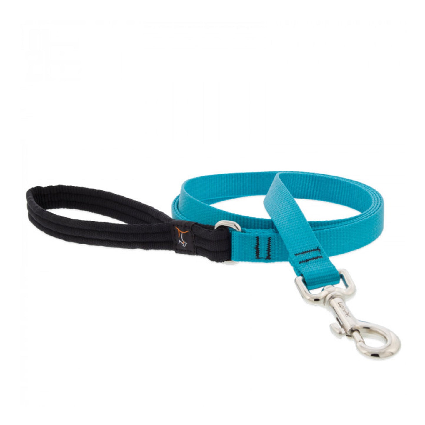 Basic Solids Padded Handle Dog Leash 4ft - 3/4" wide, Aqua