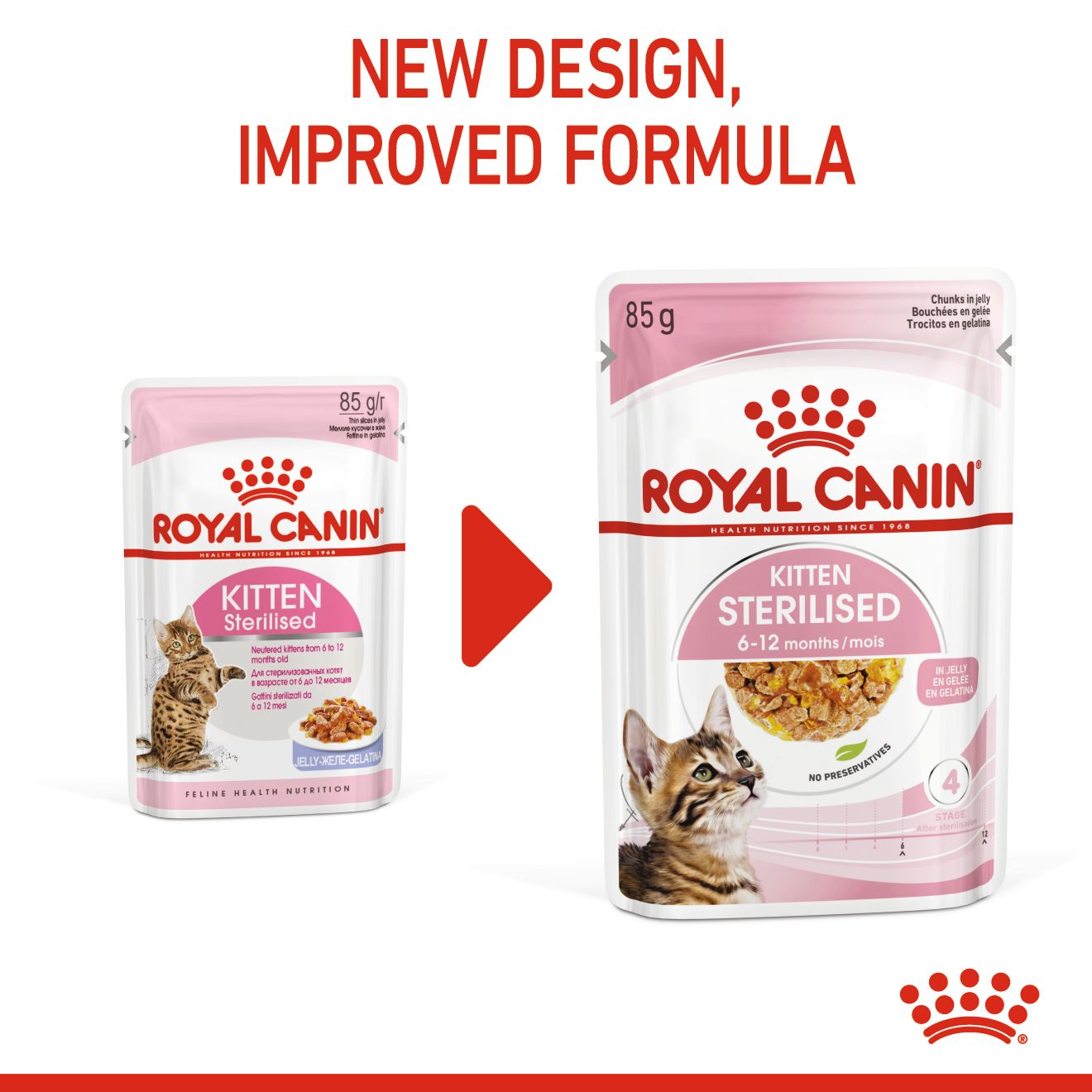 Royal Canin 12 x 85 gm Feline Health Nutrition Kitten Sterilised Gravy (Wet Food Pouches)
