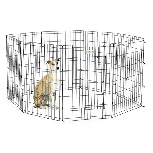 36" Black Exercise Pen with Full MAX Lock Door