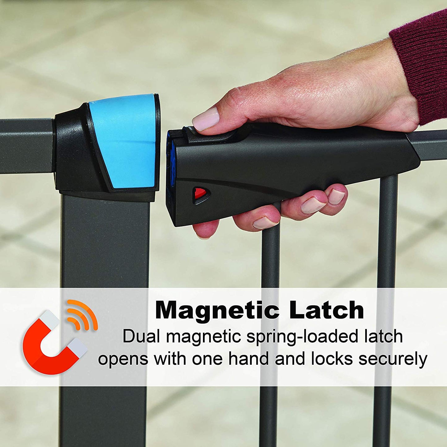 Graphite Glow in the Dark Steel Pet Gate