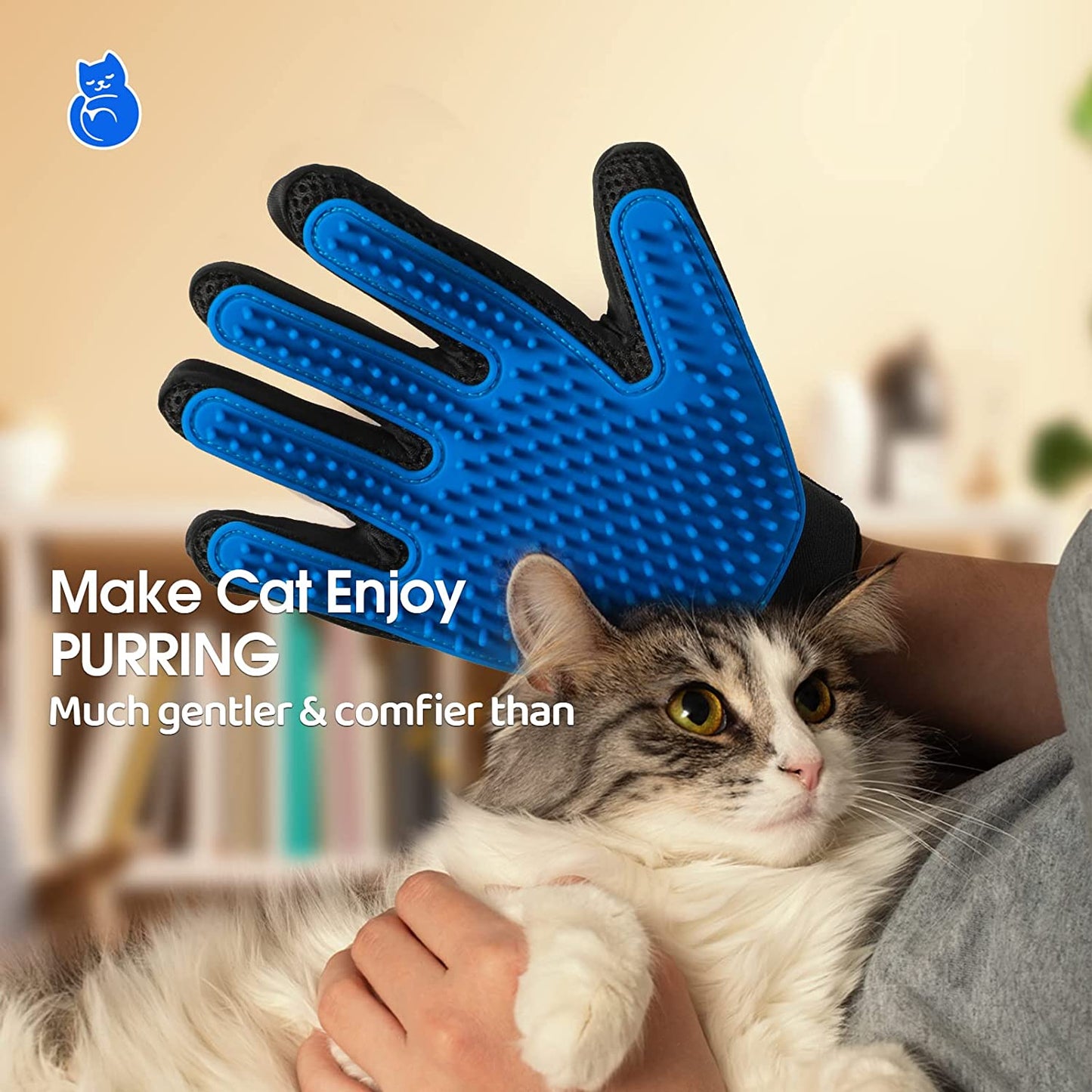 Pet grooming Glove, De-Shedding Glove, Fur removal, Dog grooming, Cat grooming, Pet brush,