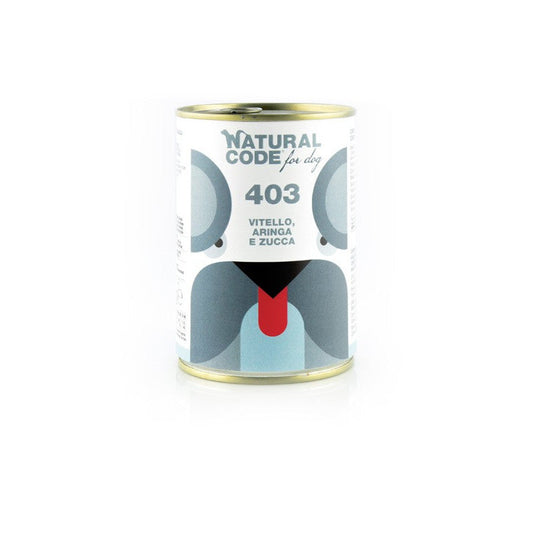 Natural Code Veal Herring & Pumpkin Pate Wet Dog Food - 400G